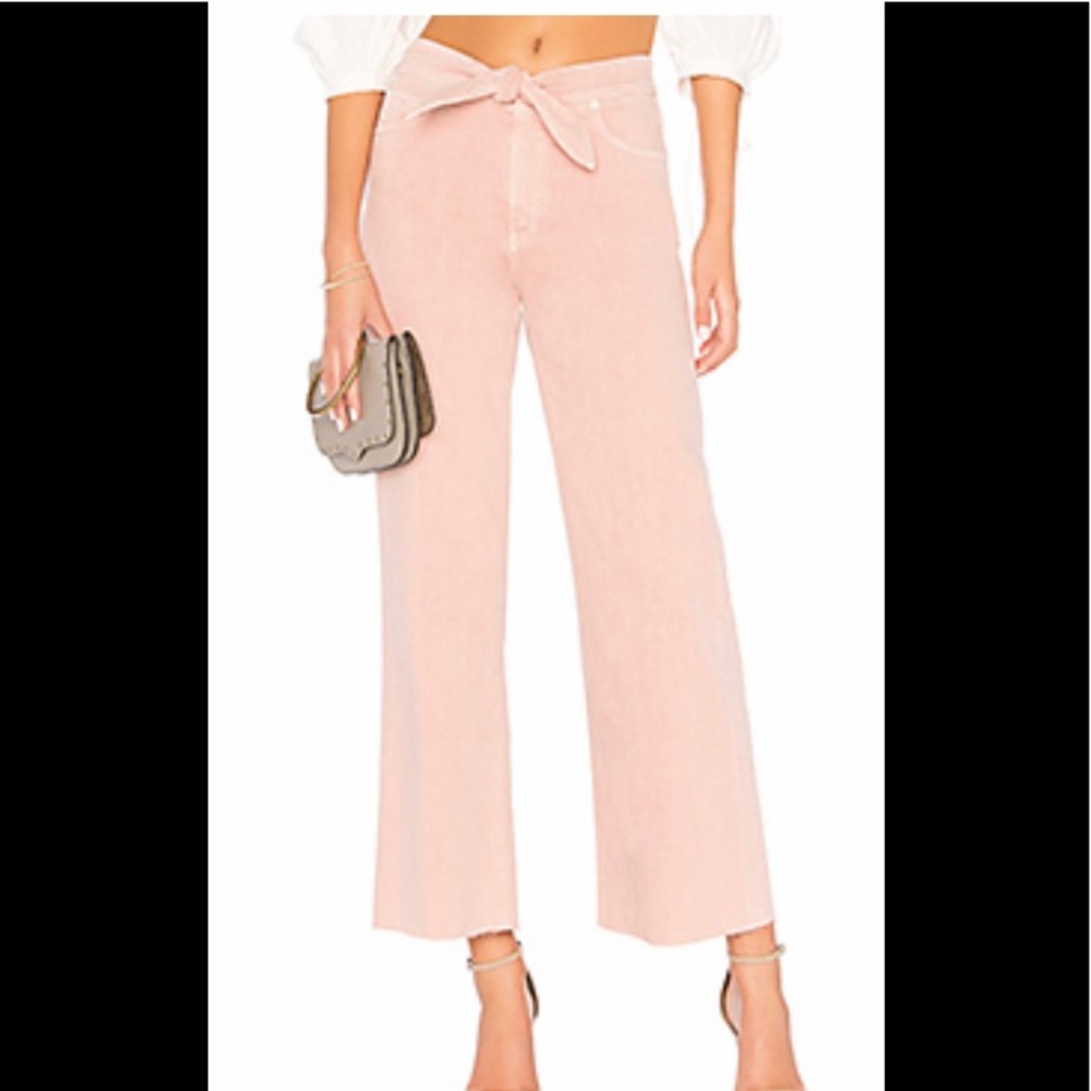 Pink Paige wide leg  jeans
